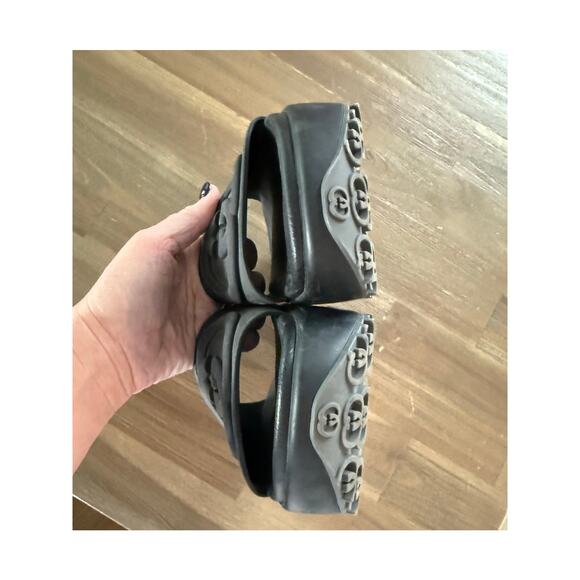 Gucci Interlocking GG Miami Black Rubber Platform Slides Size 37/US 7 - Picture 8 of 8